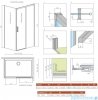 Radaway Idea Kdj Brushed Nickel kabina 120x120cm prawa szczotkowany nikiel 387042-91-01R/387054-91-01L